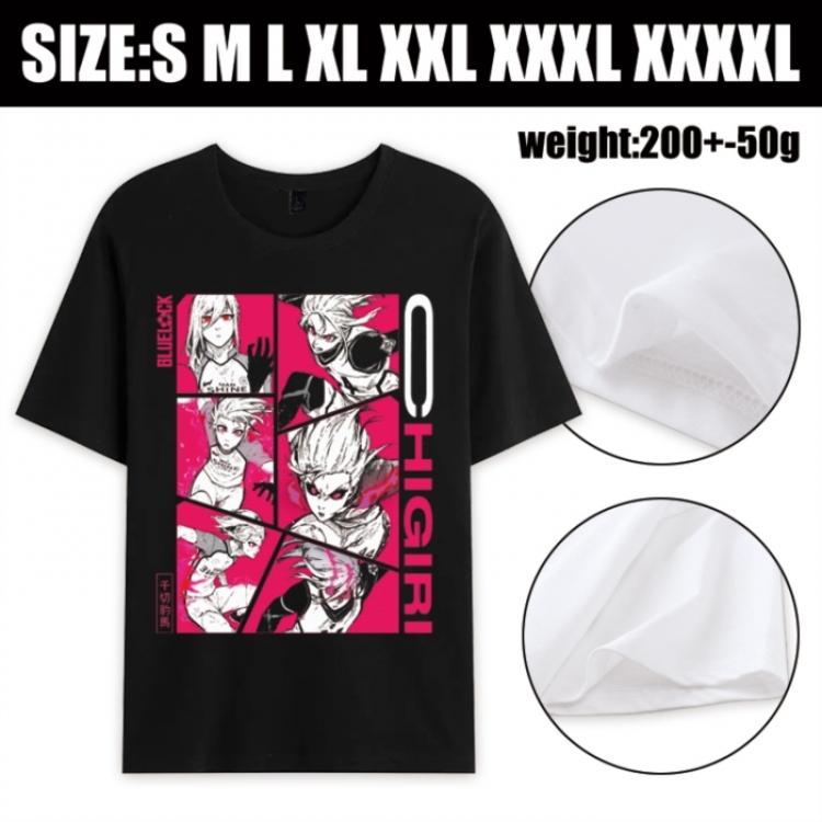 BLUE LOCK Anime printed pure cotton short sleeved T-shirt from S to 4XL