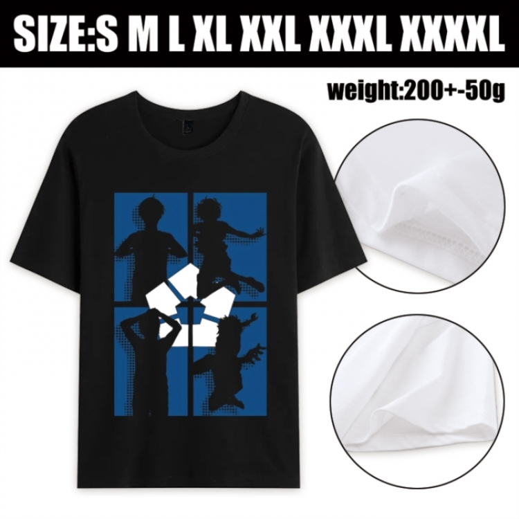 BLUE LOCK Anime printed pure cotton short sleeved T-shirt from S to 4XL