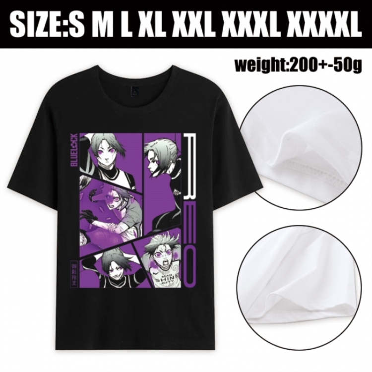 BLUE LOCK Anime printed pure cotton short sleeved T-shirt from S to 4XL