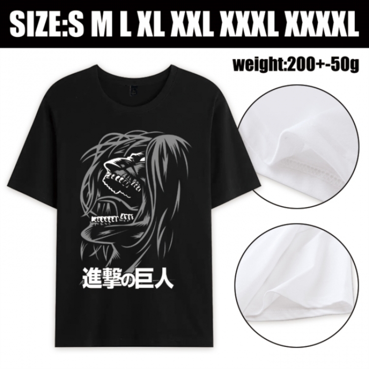 Shingeki no Kyojin Anime printed pure cotton short sleeved T-shirt from S to 4XL