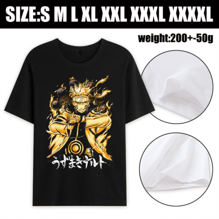 Naruto Anime printed pure cotton short sleeved T-shirt from S to 4XL