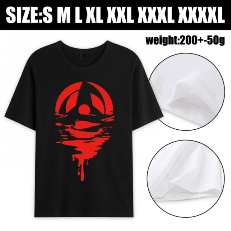 Naruto Anime printed pure cotton short sleeved T-shirt from S to 4XL