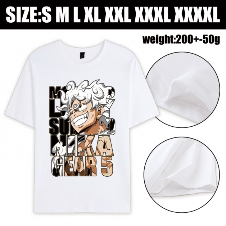 One Piece Anime printed pure cotton short sleeved T-shirt from S to 4XL