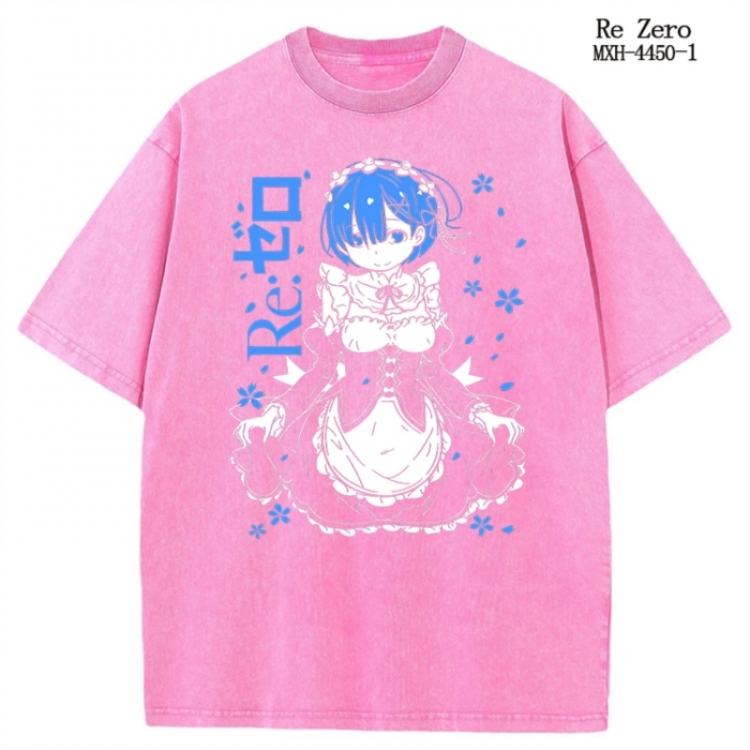 Re:Zero kara Hajimeru Isekai Seikatsu Anime peripheral pure cotton washed and worn T-shirt from S to 2XL