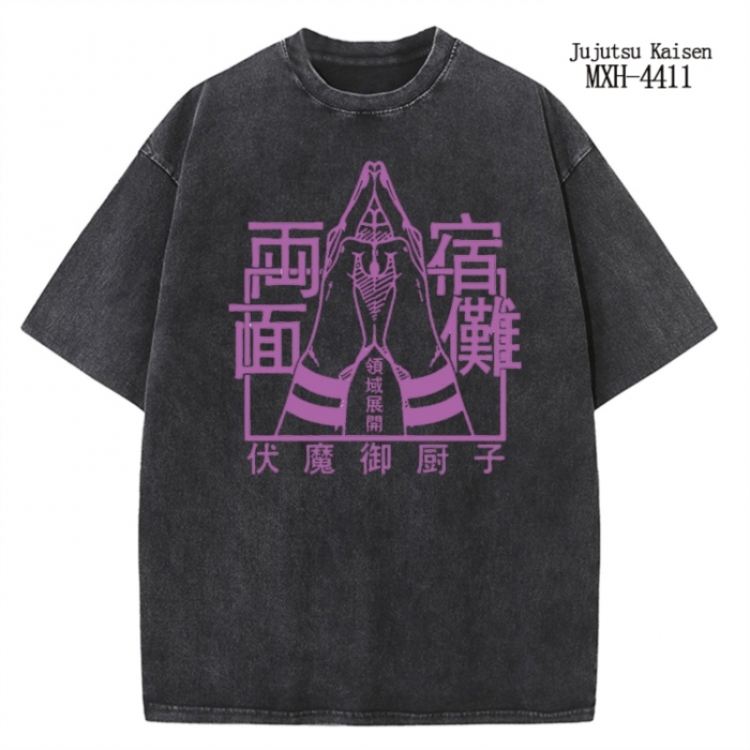 Jujutsu Kaisen  Anime peripheral pure cotton washed and worn T-shirt from S to 2XL