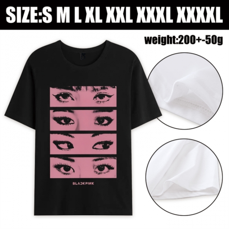 BLACK PINK Anime printed pure cotton short sleeved T-shirt from S to 4XL