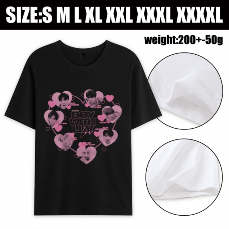 BTS Anime printed pure cotton short sleeved T-shirt from S to 4XL