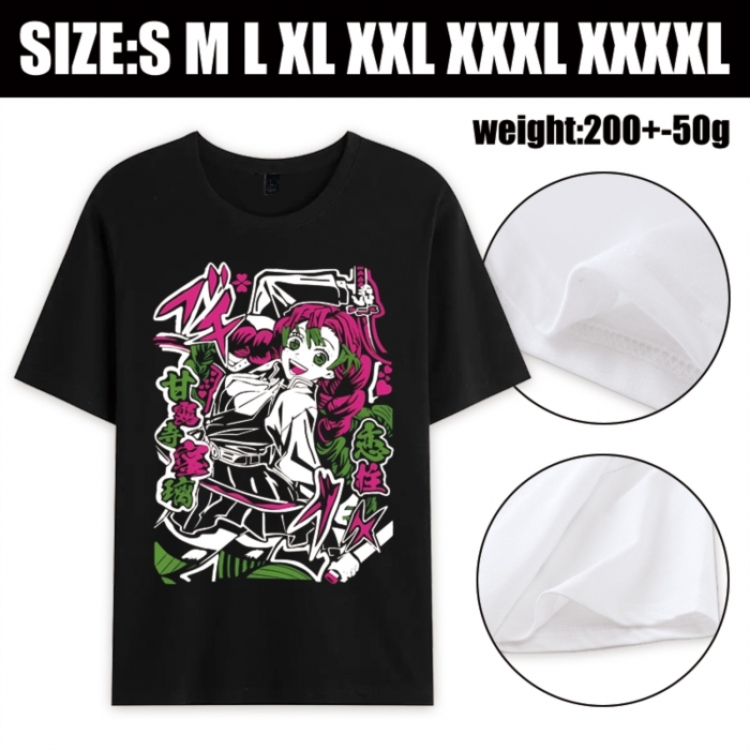 Demon Slayer Kimets Anime printed pure cotton short sleeved T-shirt from S to 4XL