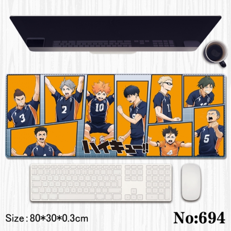 Haikyuu!! Anime peripheral computer mouse pad office desk pad multifunctional pad 80X30X0.3cm