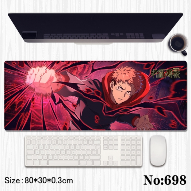 Jujutsu Kaisen Anime peripheral computer mouse pad office desk pad multifunctional pad 80X30X0.3cm