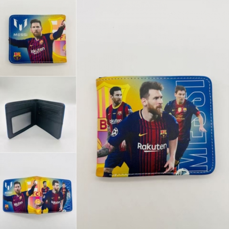 Messi Full color Two fold short card case wallet 11X9.5CM