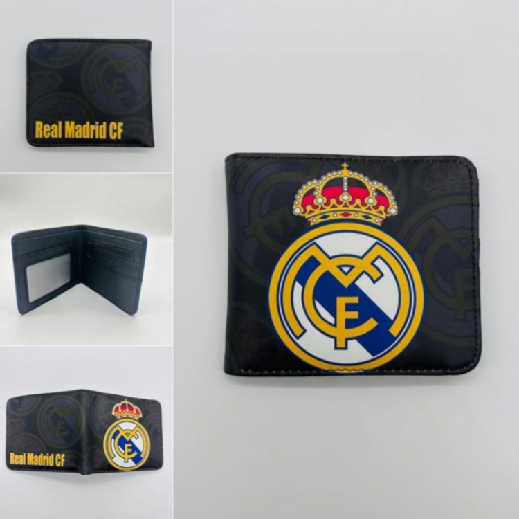 Real Madrid Full color Two fold short card case wallet 11X9.5CM