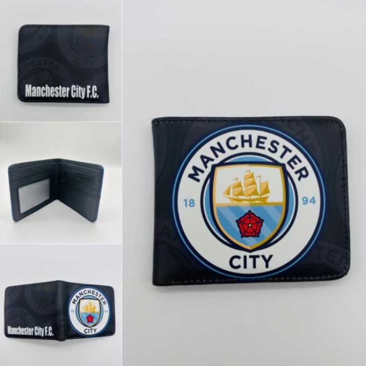 Manchester Full color Two fold short card case wallet 11X9.5CM
