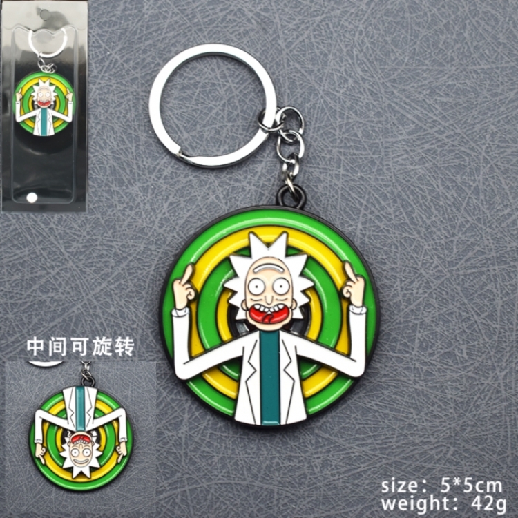 Rick and Morty Anime Rotating Keychain Pendant price for 5 pcs