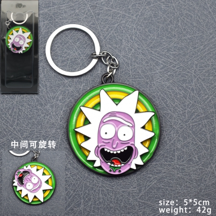 Rick and Morty Anime Rotating Keychain Pendant price for 5 pcs