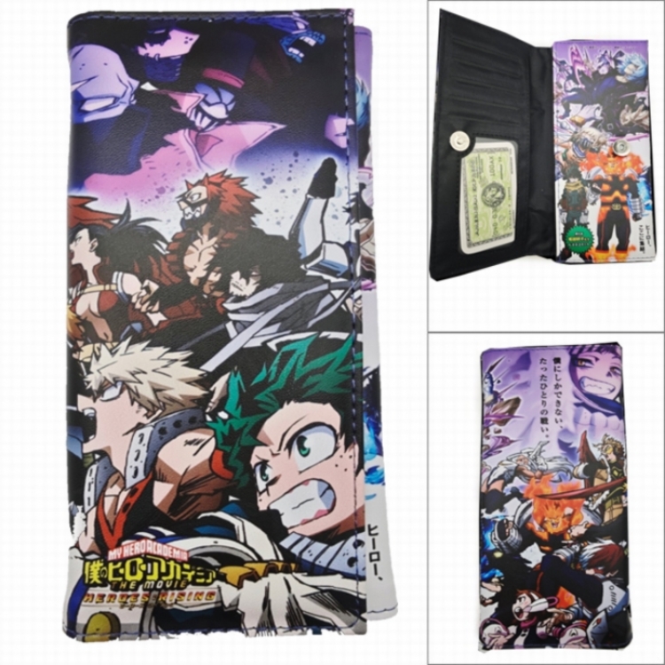 My Hero Academia Anime Long Tri-Fold Wallet Wallet with Colorful Snaps PK-005