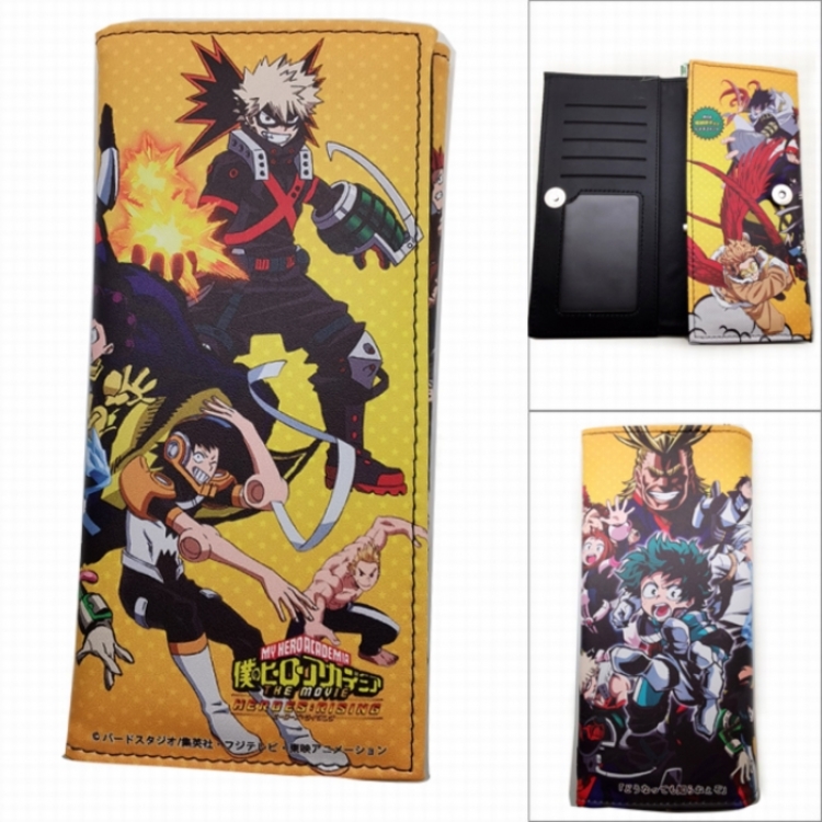My Hero Academia Anime Long Tri-Fold Wallet Wallet with Colorful Snaps PK-083