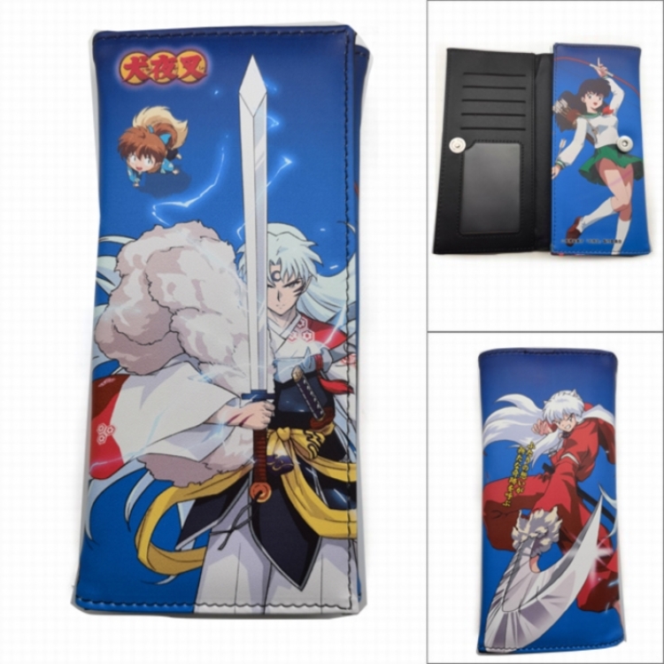 Inuyasha Anime Long Tri-Fold Wallet Wallet with Colorful Snaps