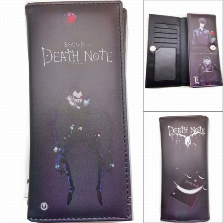 Death note Anime Long Tri-Fold Wallet Wallet with Colorful Snaps