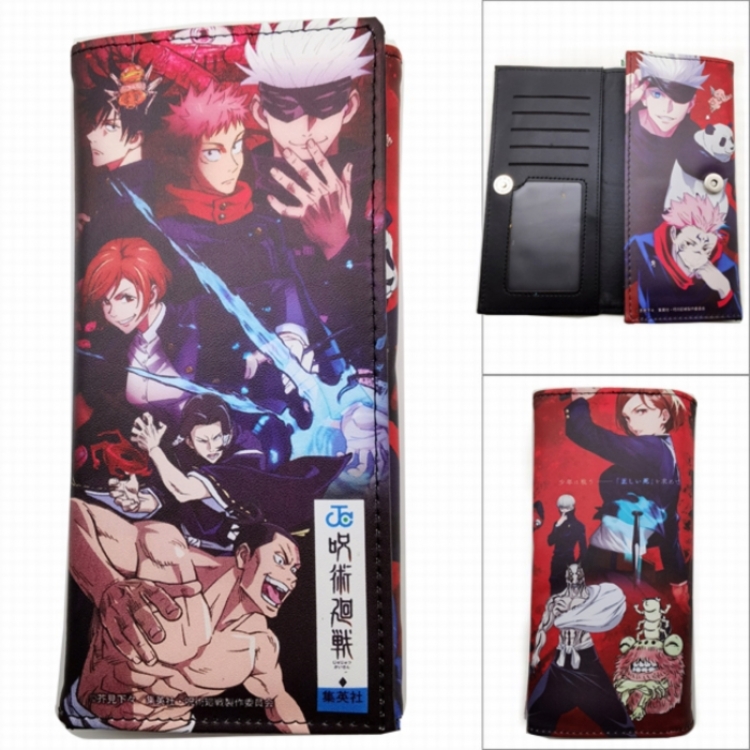 Jujutsu Kaisen Anime Long Tri-Fold Wallet Wallet with Colorful Snaps PK-045