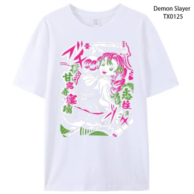Demon Slayer Kimets Anime peripheral printed pure cotton T-shirt from S to 4XL