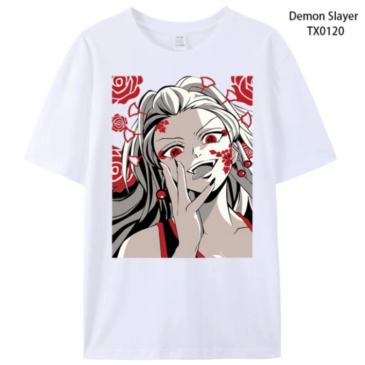 Demon Slayer Kimets Anime peripheral printed pure cotton T-shirt from S to 4XL