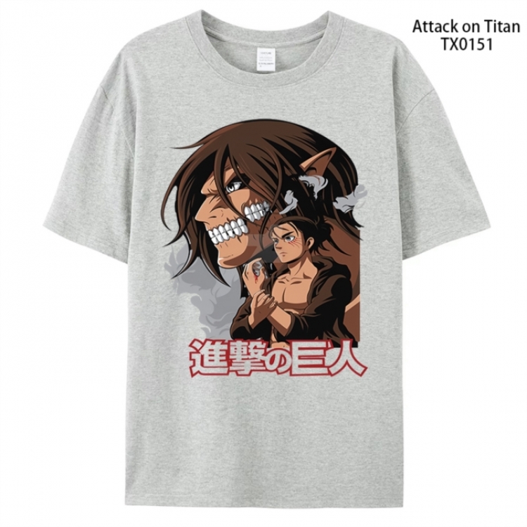 Shingeki no Kyojin Anime peripheral printed pure cotton T-shirt from S to 4XL