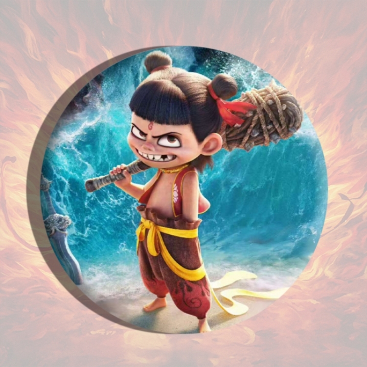 Nezha Anime tinplate brooch badge price for 5 pcs