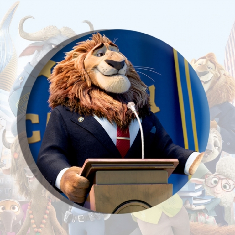 Zootopia Anime tinplate brooch badge price for 5 pcs