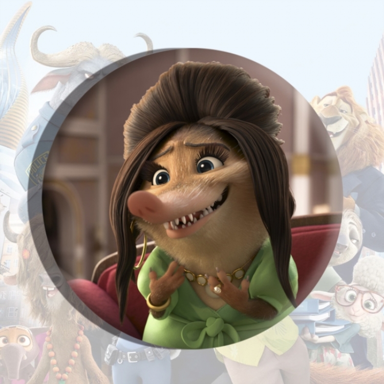 Zootopia Anime tinplate brooch badge price for 5 pcs