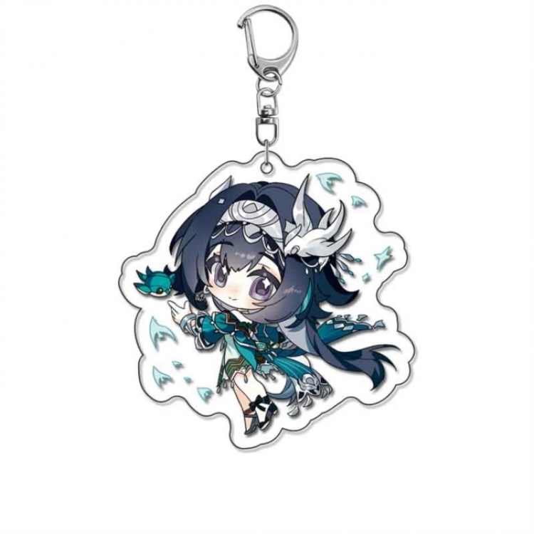 Genshin Impact Anime acrylic Pendant Key Chain  price for 5 pcs 18389