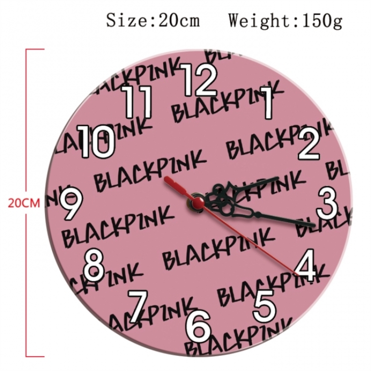 BLACK PINK Anime print alarm clock wall clock personality clock packaging size 25X25X4cm