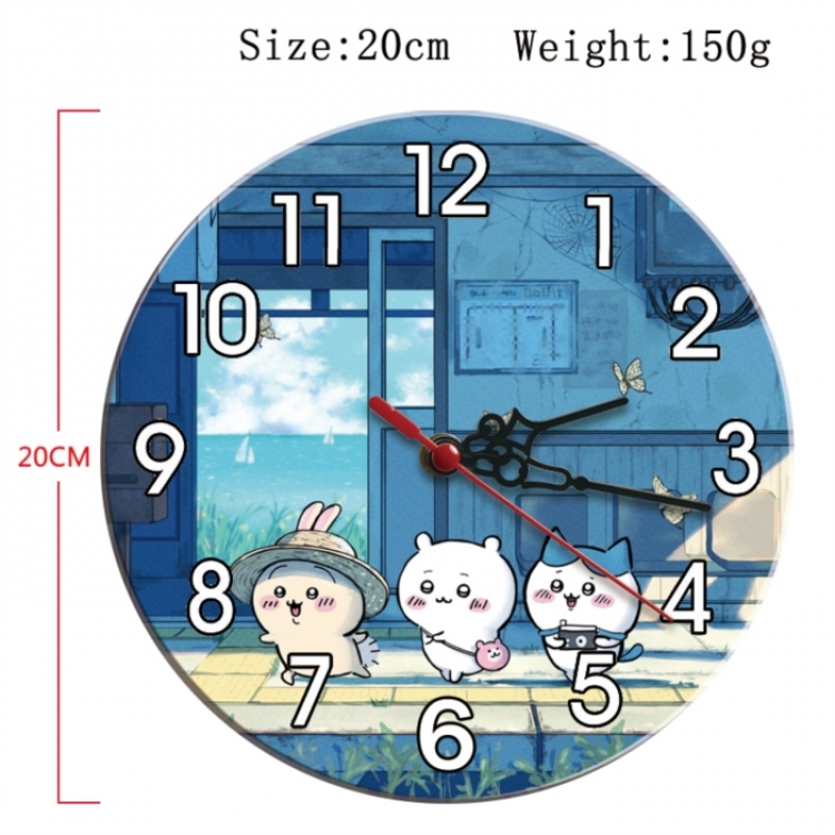 Chiikawa Anime print alarm clock wall clock personality clock packaging size 25X25X4cm