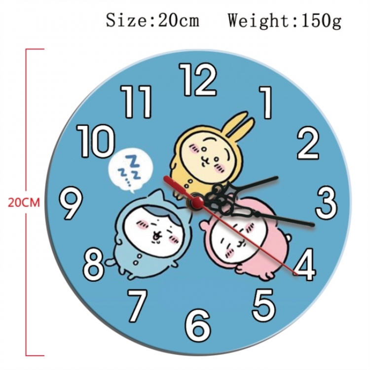Chiikawa Anime print alarm clock wall clock personality clock packaging size 25X25X4cm