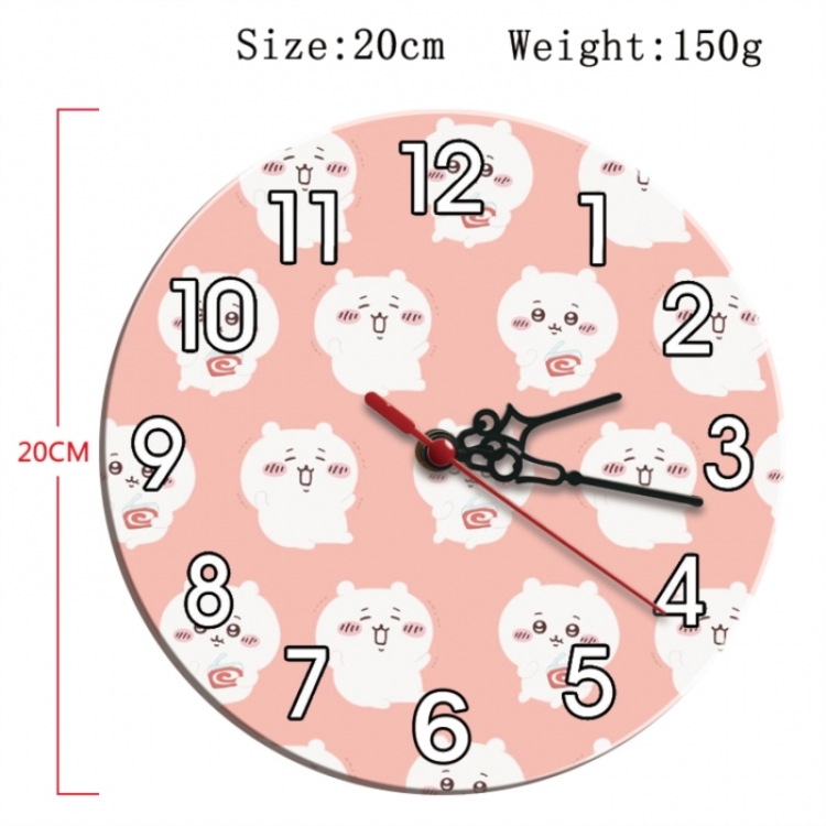 Chiikawa Anime print alarm clock wall clock personality clock packaging size 25X25X4cm