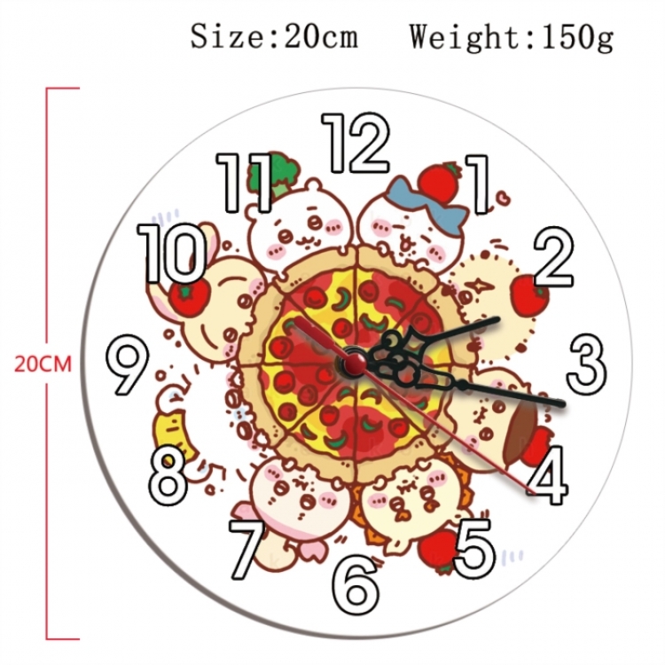 Chiikawa Anime print alarm clock wall clock personality clock packaging size 25X25X4cm