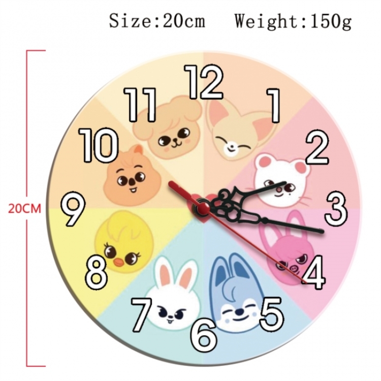 straykids Anime print alarm clock wall clock personality clock packaging size 25X25X4cm