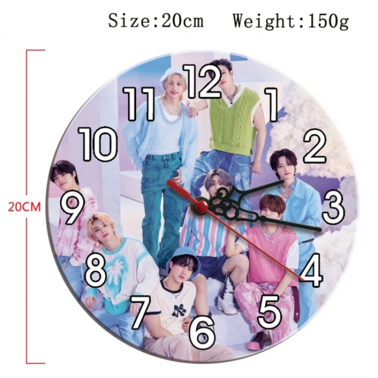 straykids Anime print alarm clock wall clock personality clock packaging size 25X25X4cm