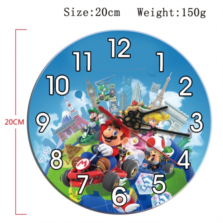 Super Mario Anime print alarm clock wall clock personality clock packaging size 25X25X4cm