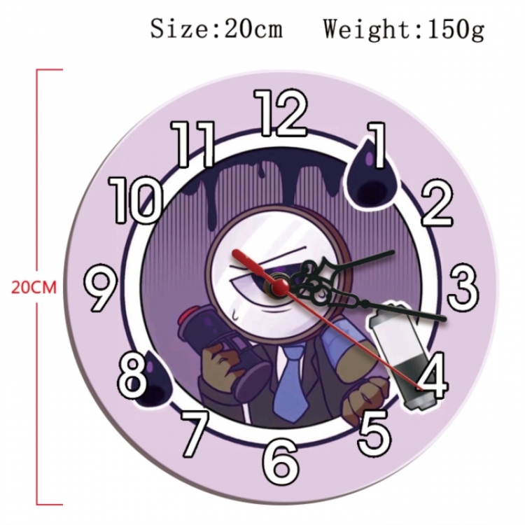Dandy's World Anime print alarm clock wall clock personality clock packaging size 25X25X4cm