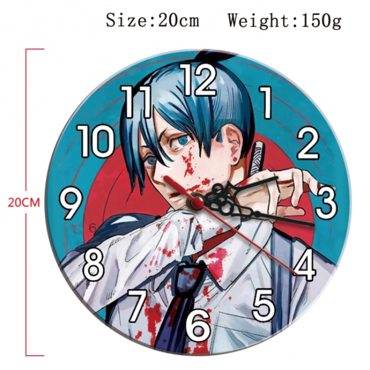 Chainsaw man Anime print alarm clock wall clock personality clock packaging size 25X25X4cm