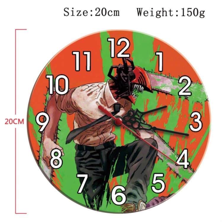 Chainsaw man Anime print alarm clock wall clock personality clock packaging size 25X25X4cm