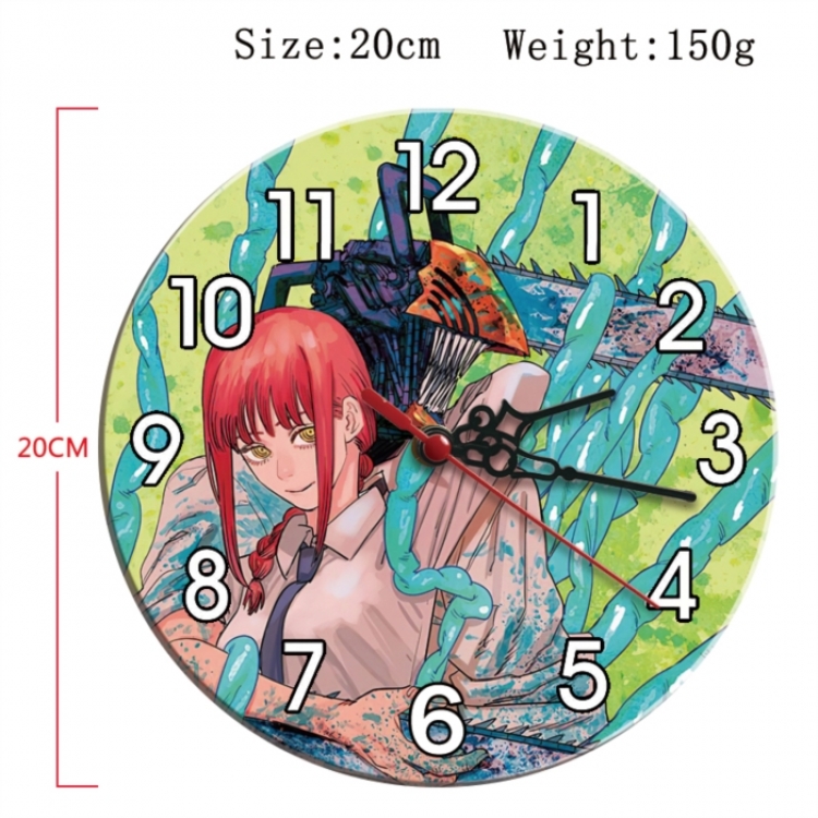 Chainsaw man Anime print alarm clock wall clock personality clock packaging size 25X25X4cm