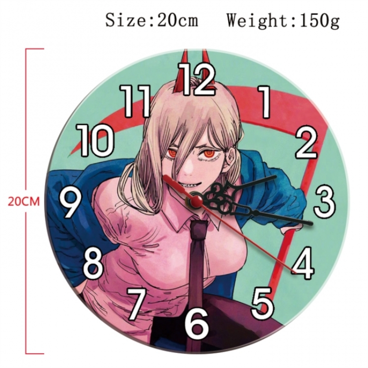 Chainsaw man Anime print alarm clock wall clock personality clock packaging size 25X25X4cm