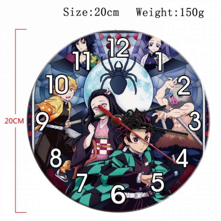 Demon Slayer Kimets Anime print alarm clock wall clock personality clock packaging size 25X25X4cm