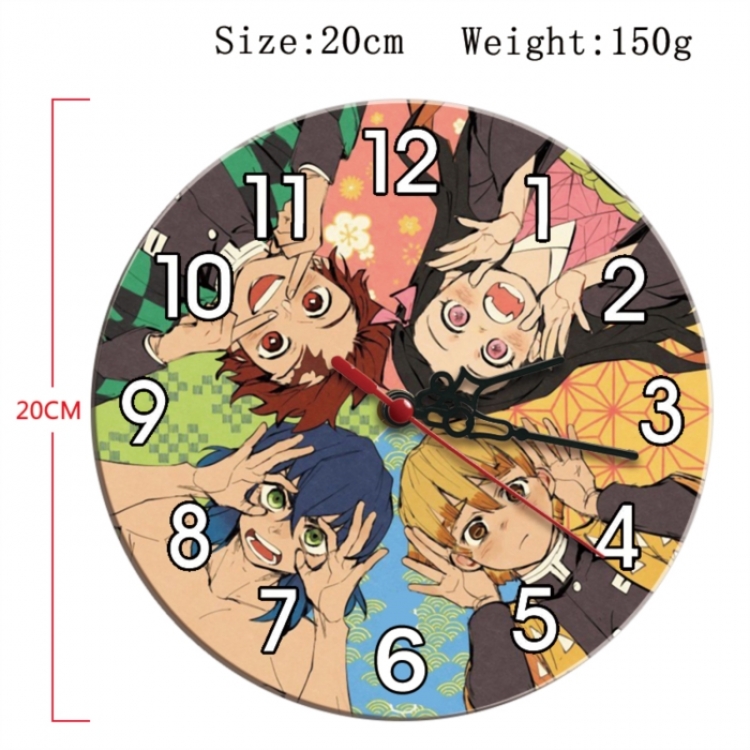 Demon Slayer Kimets Anime print alarm clock wall clock personality clock packaging size 25X25X4cm