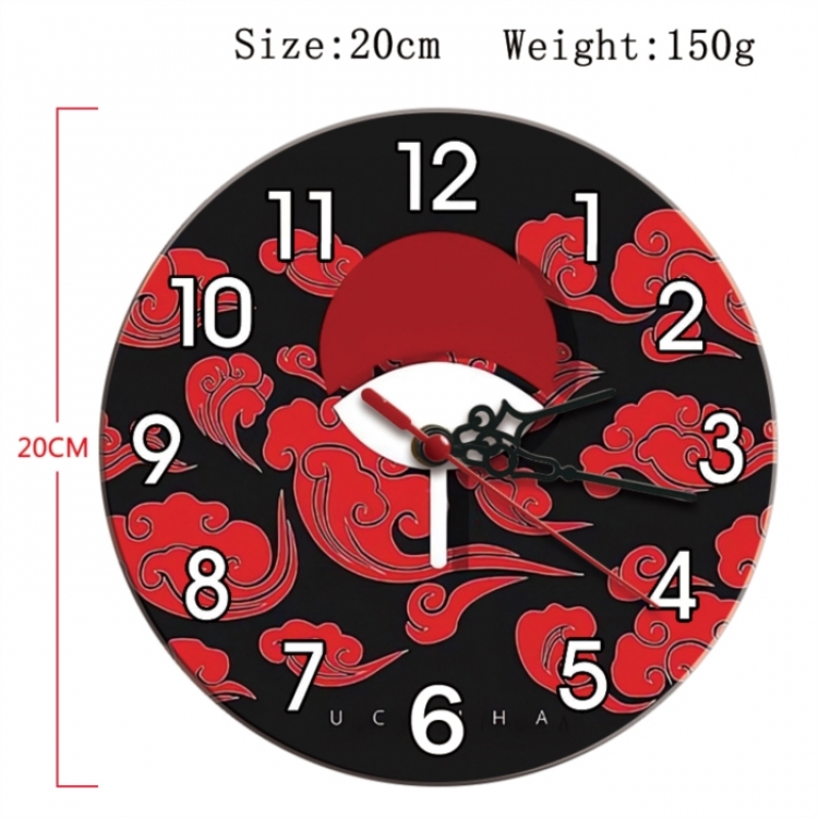 Naruto Anime print alarm clock wall clock personality clock packaging size 25X25X4cm