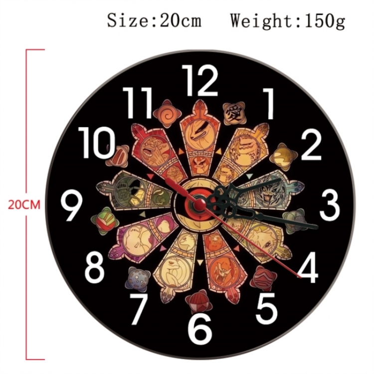 Naruto Anime print alarm clock wall clock personality clock packaging size 25X25X4cm