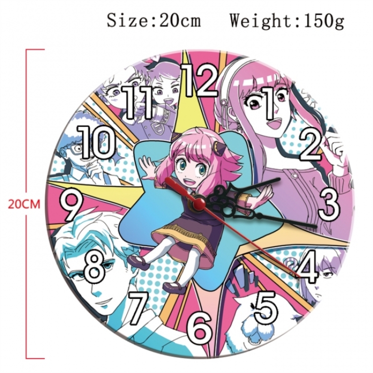 SPY×FAMILY Anime print alarm clock wall clock personality clock packaging size 25X25X4cm