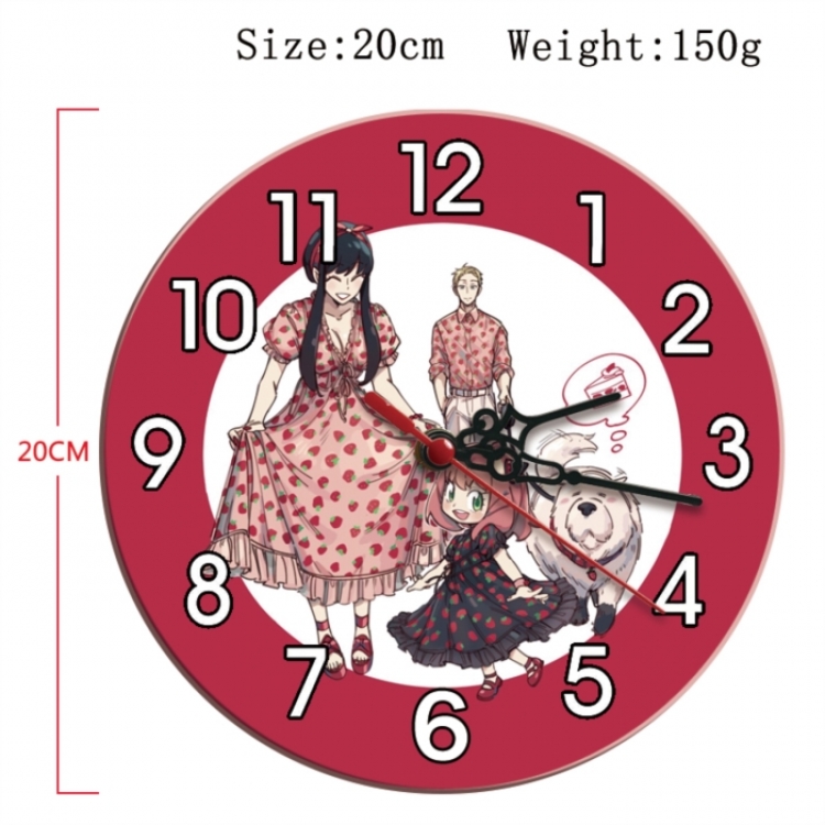 SPY×FAMILY Anime print alarm clock wall clock personality clock packaging size 25X25X4cm
